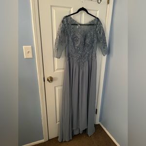 Mother of the Bride Groom Formal Dress Periwinkle Dusty Blue Size 12